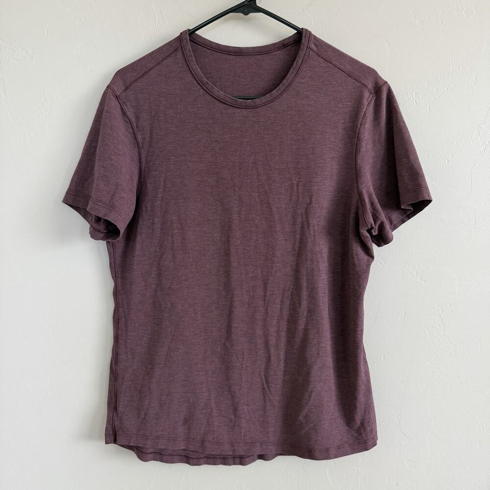 Lululemon Mens Size Small Short Sleeve T-shirt Preowned Maroon NO SIZE TAG